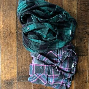 2 fleece like shackets